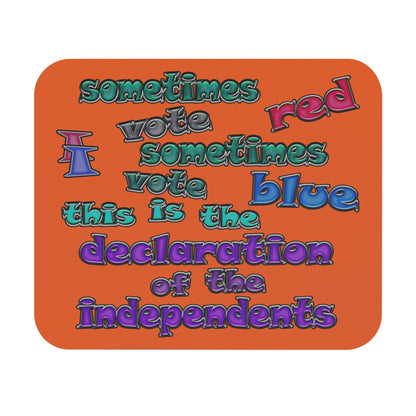 declaration of the independents - Mouse Pad (Rectangle) (orange)