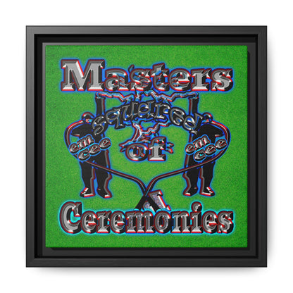 em cee squared - framed canvas art (green turf)