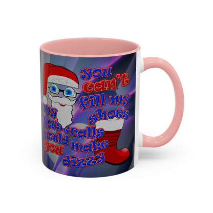 santa's shoes - Accent Mug (grey-pink wave)