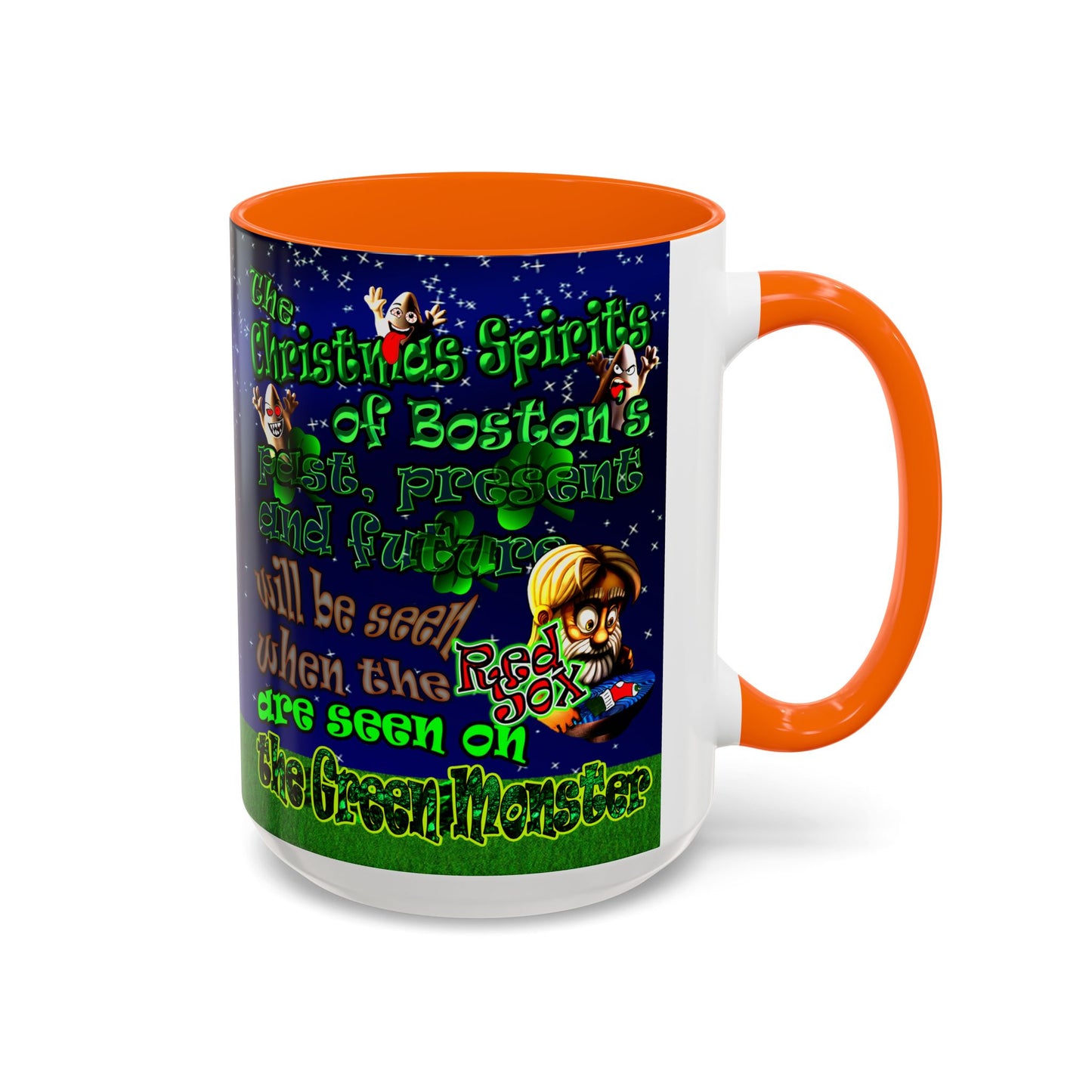 christmas spirits of boston - Accent Mug ('snoops' background)