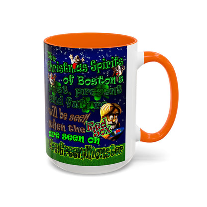 christmas spirits of boston - Accent Mug ('snoops' background)