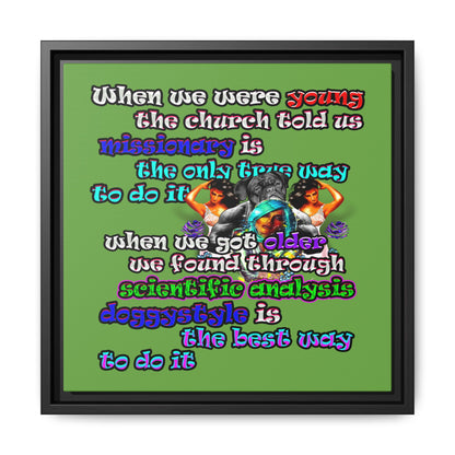 doggystyle - framed canvas art (green)