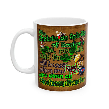christmas spirits of boston - White Mug (brown papyrus)