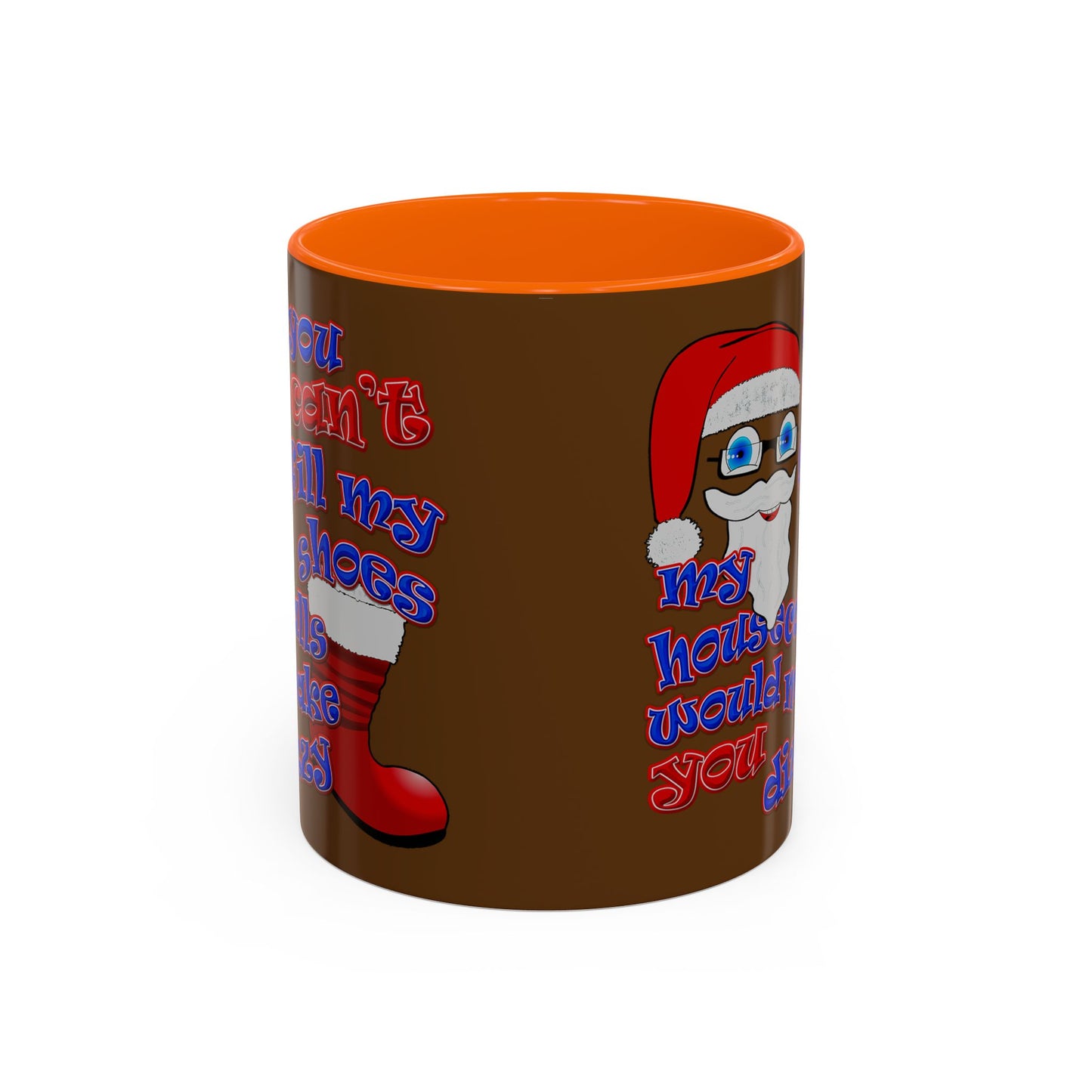 santa's shoes - Accent Mug (brown)
