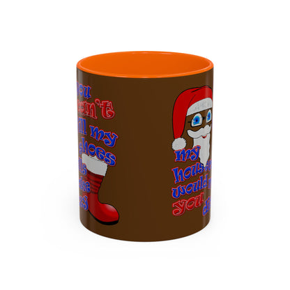 santa's shoes - Accent Mug (brown)