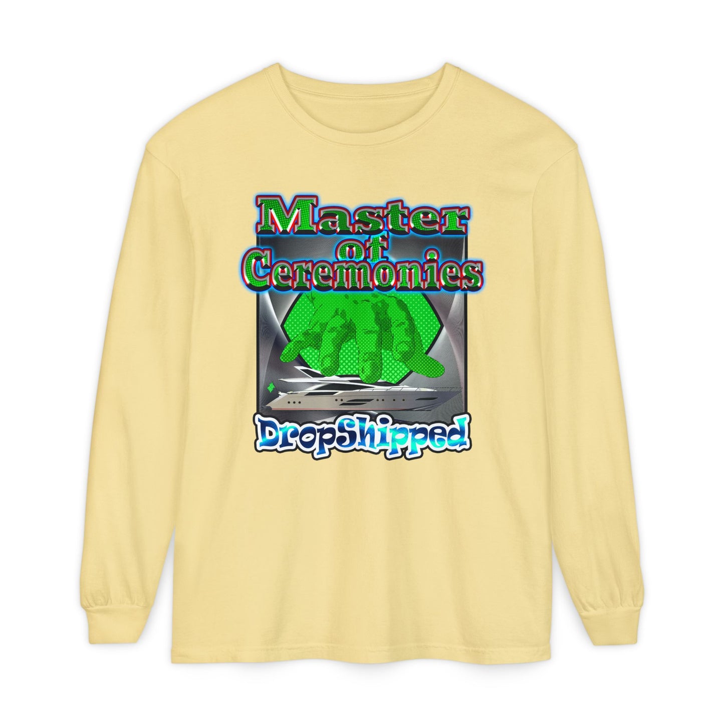 logo - Unisex Garment-dyed Long Sleeve T-Shirt
