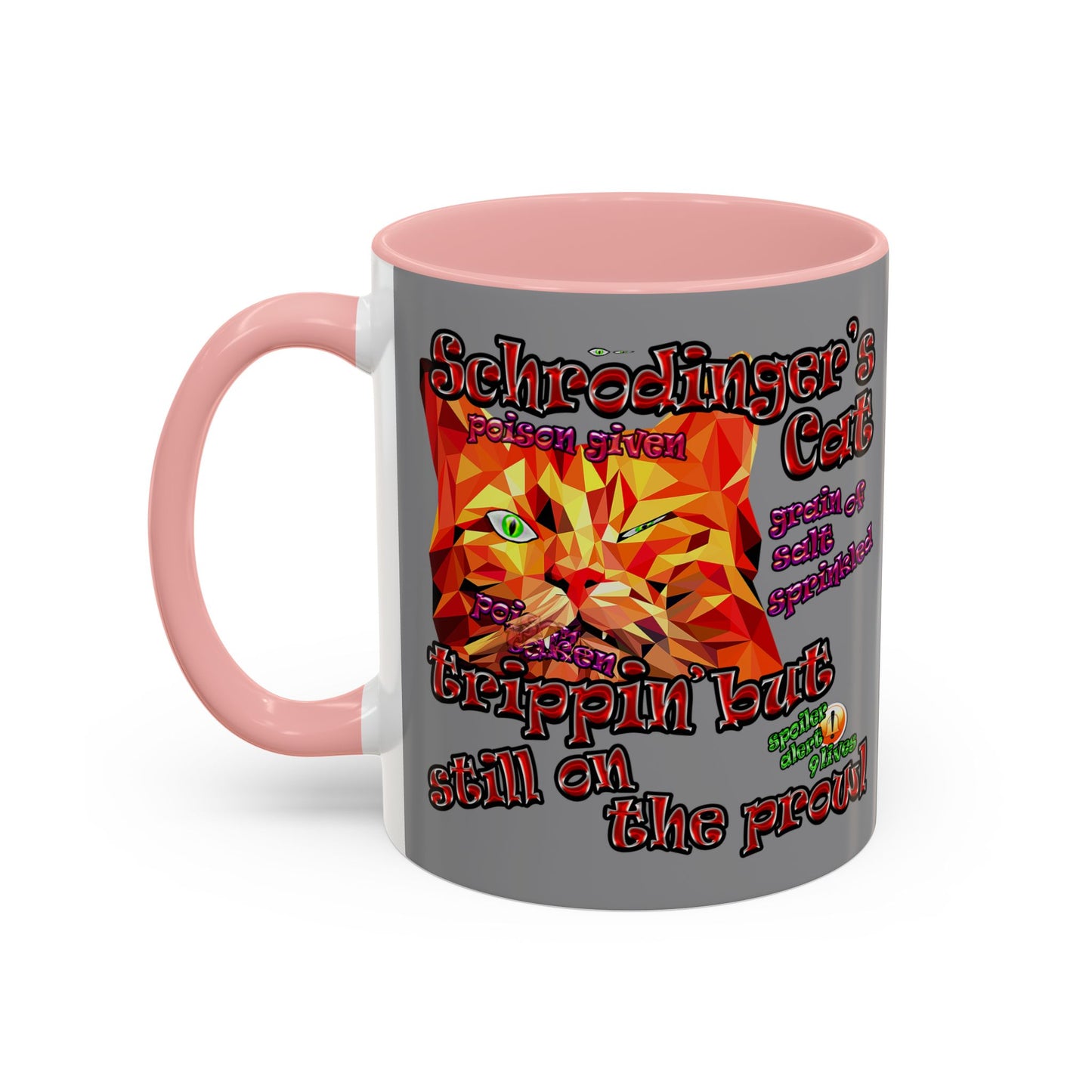schrodinger's cat - Accent Mug (grey)