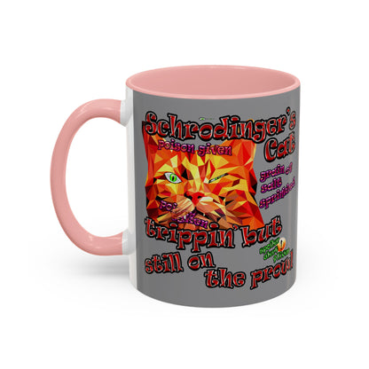 schrodinger's cat - Accent Mug (grey)