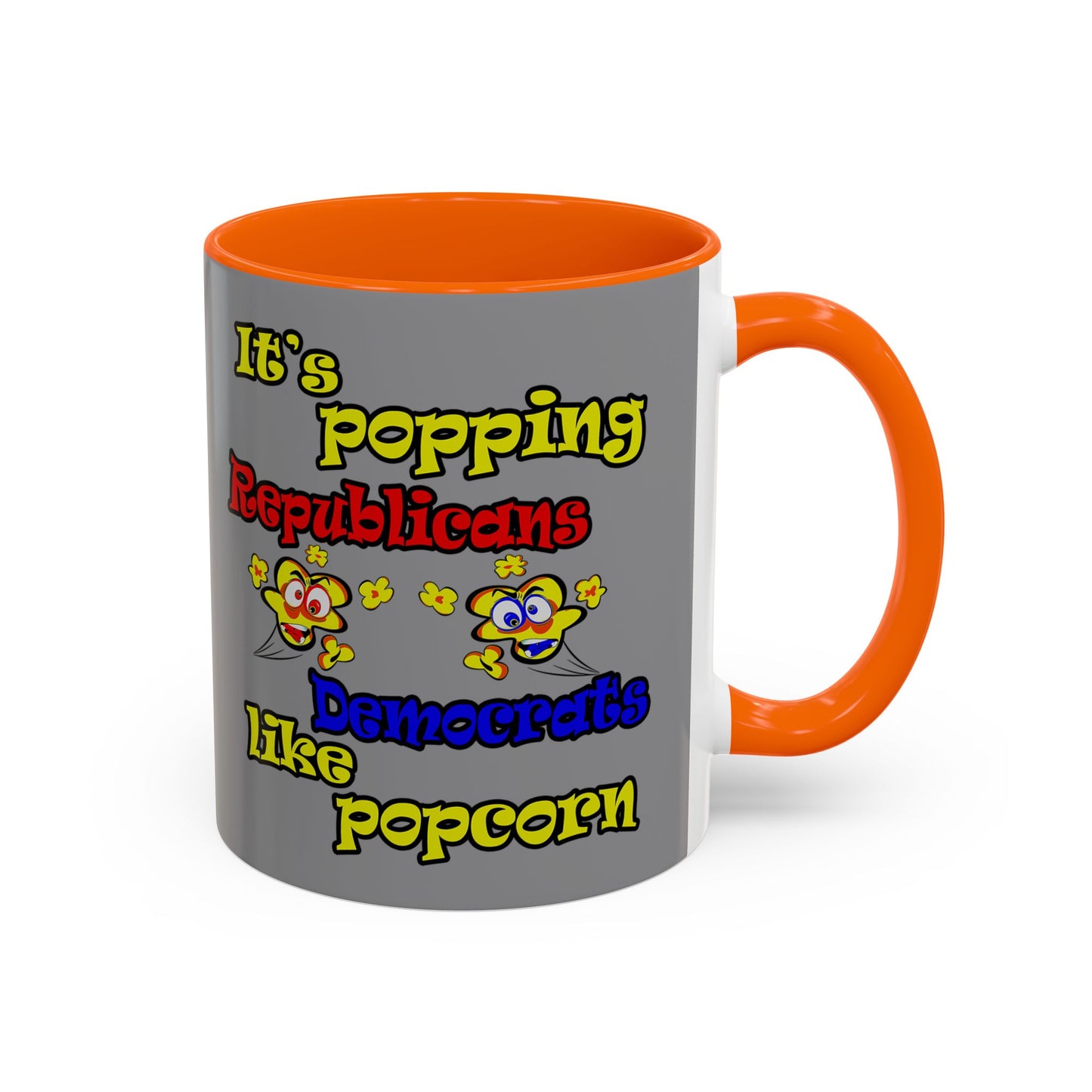 popping like popcorn - Accent Mug (grey)