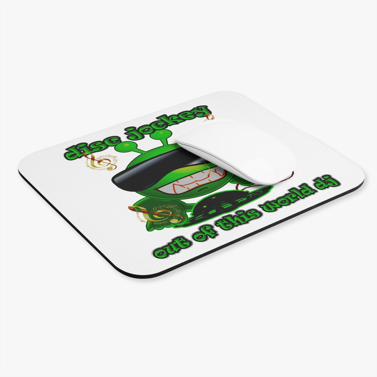 disc jockey - Mouse Pad (Rectangle) (white)