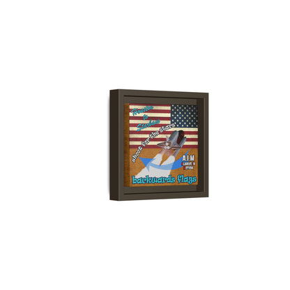shoot for the stars - framed canvas art (brown papyrus)