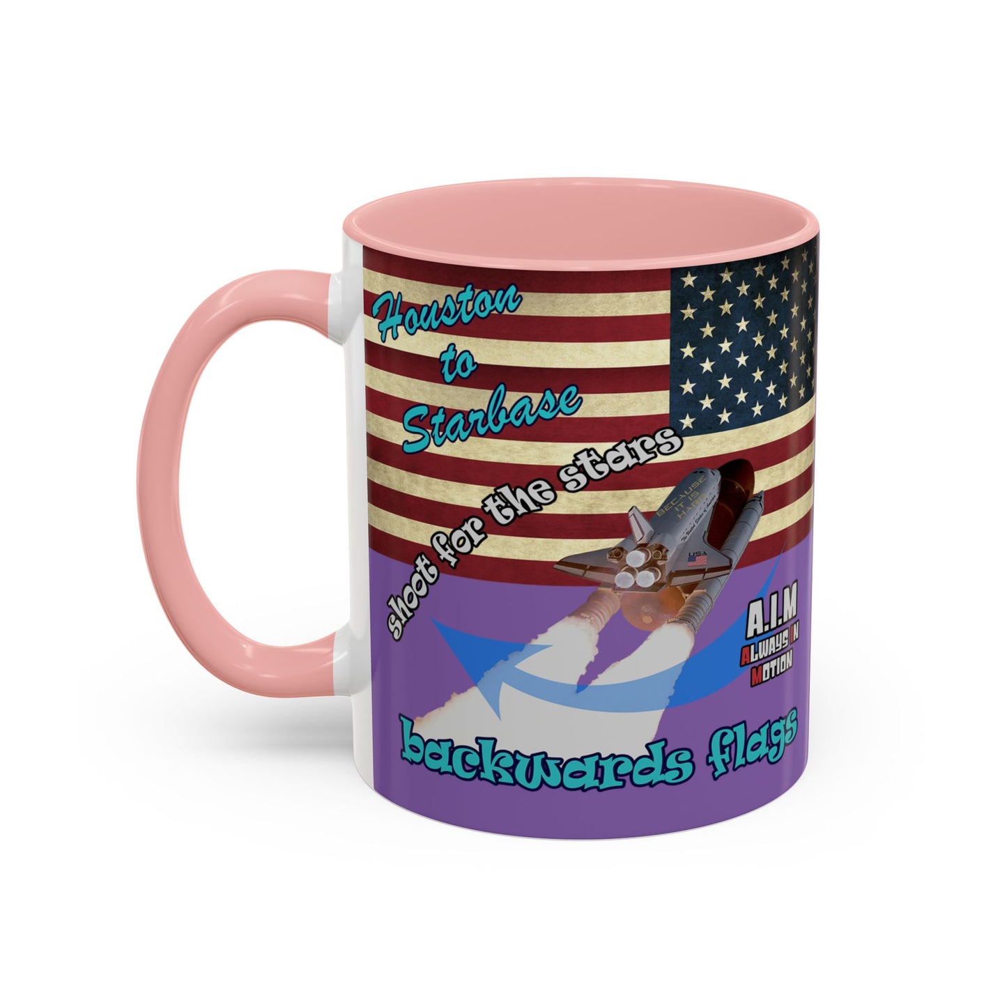 shoot for the stars - Accent Mug (light purple)
