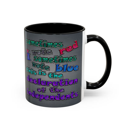 declaration of the independents - Accent Mug (grey-light grey)