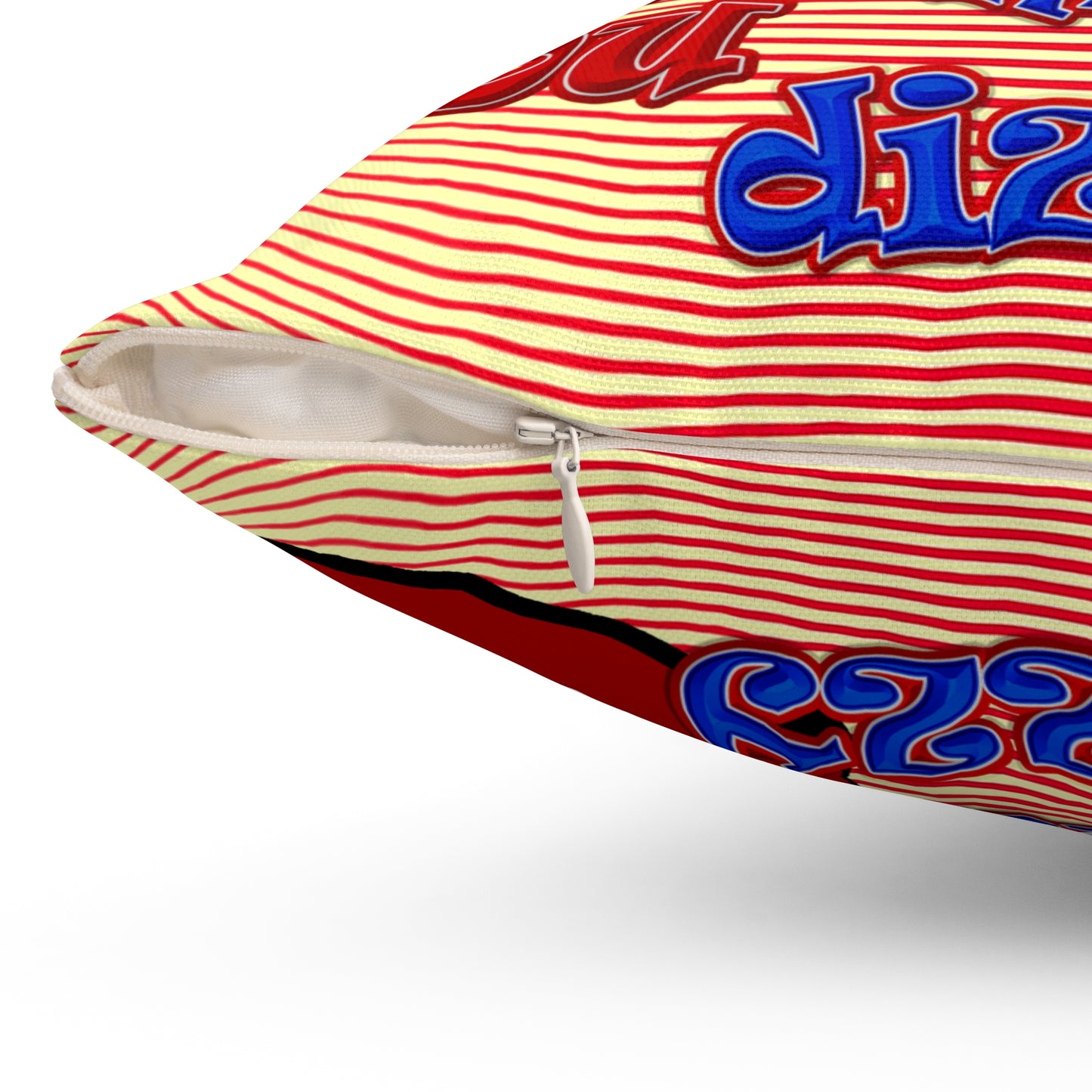 santa's shoes - Spun Polyester Square Pillow - (yellow-orange wave)