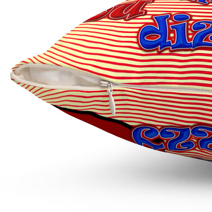 santa's shoes - Spun Polyester Square Pillow - (yellow-orange wave)
