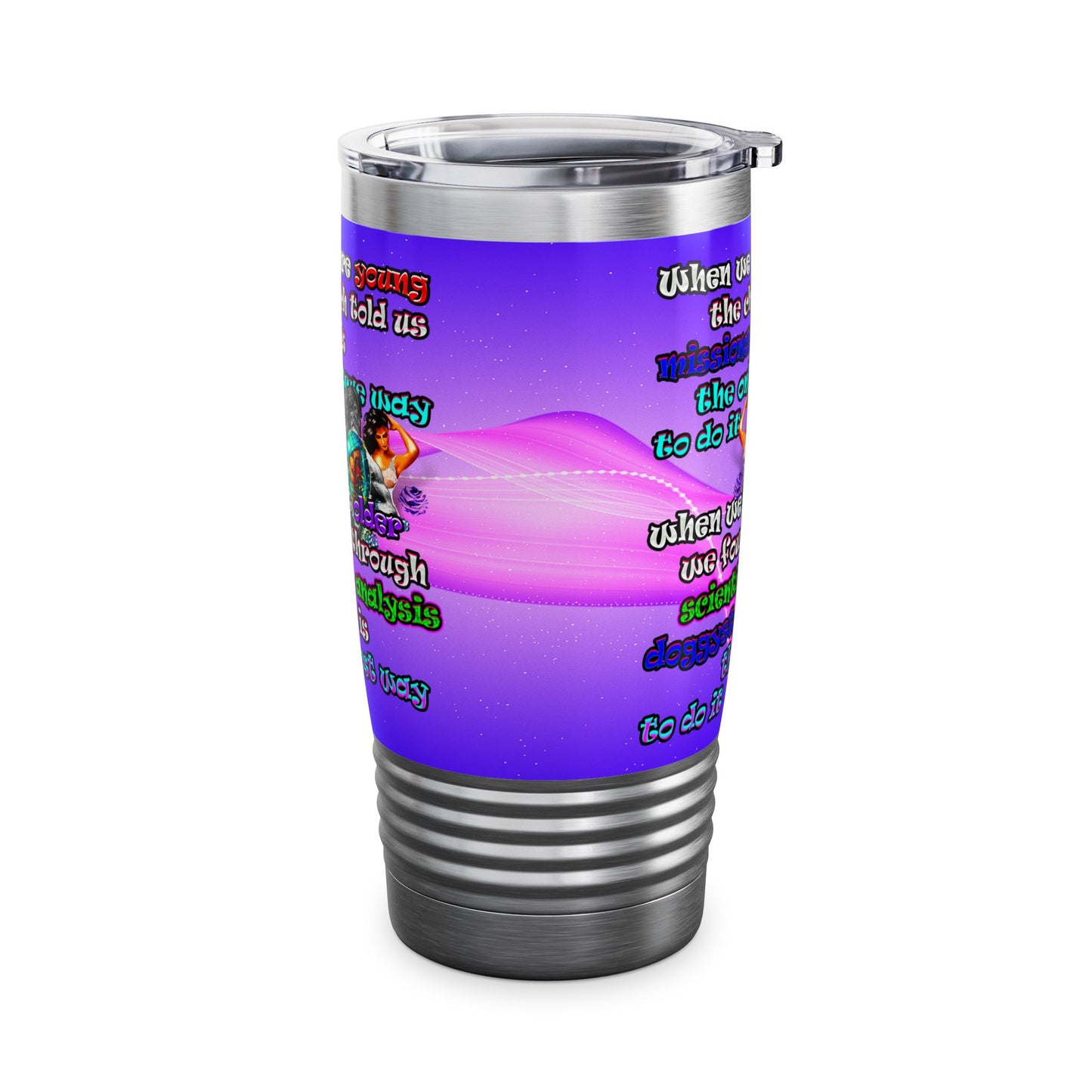 doggystyle - Ringneck Tumbler, 20oz (purple-pink wave)