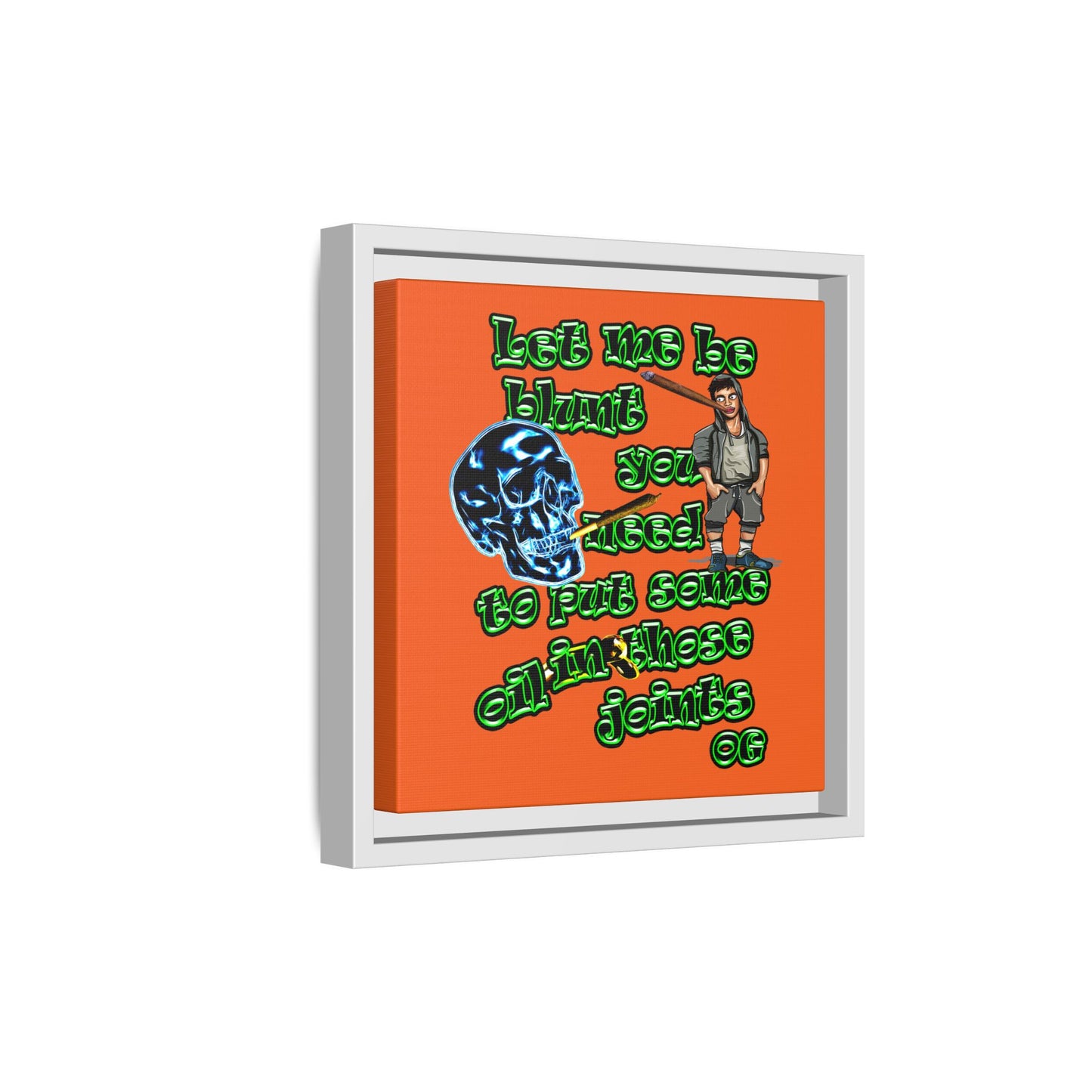 og - framed canvas art (orange)