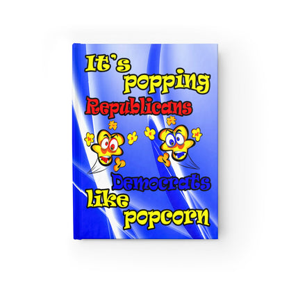 popping like popcorn - journal-blank (blue-white wave)