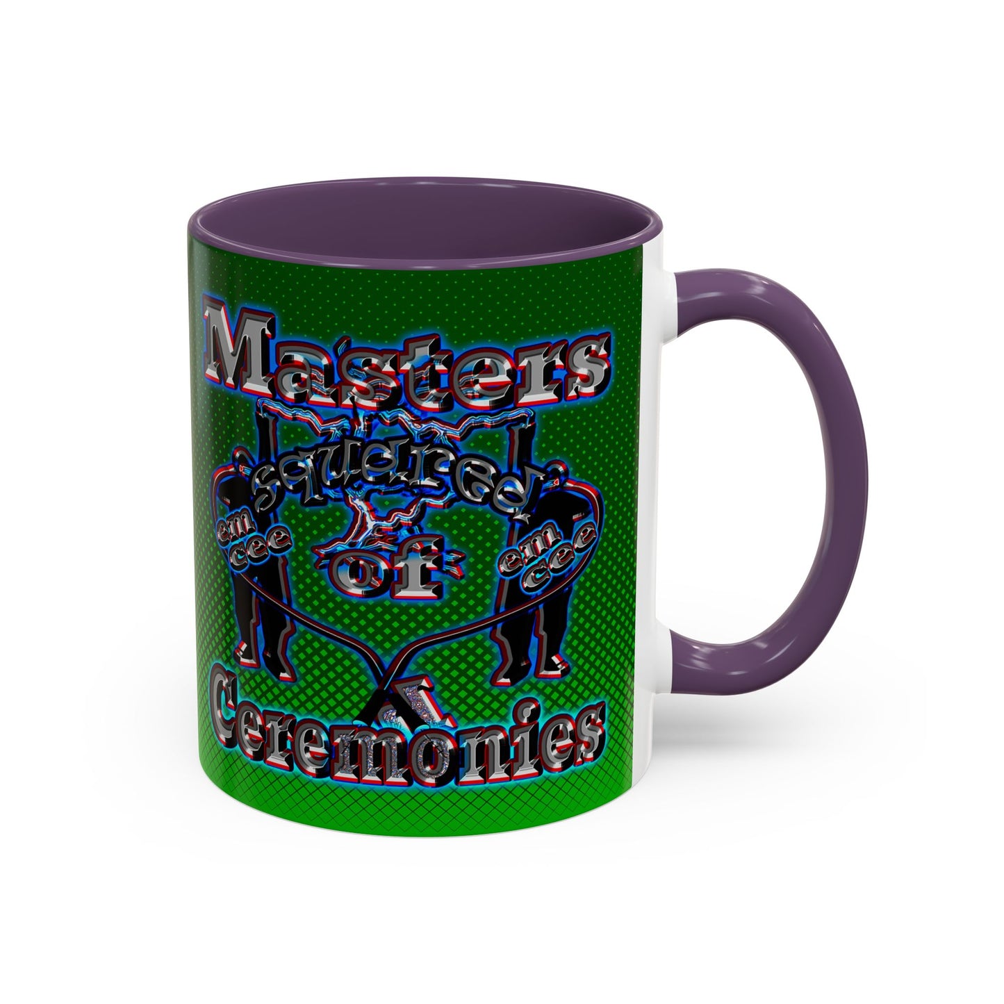 em cee squared - Accent Mug (logo green)