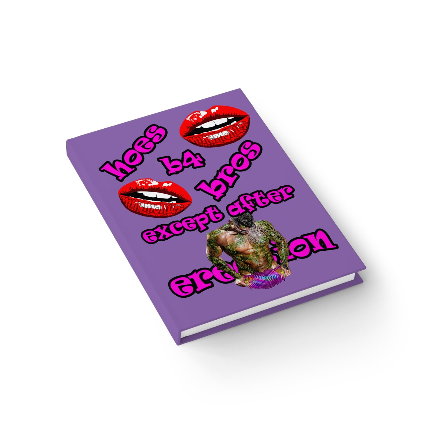 hoes b4 bros - journal-lined (light purple)