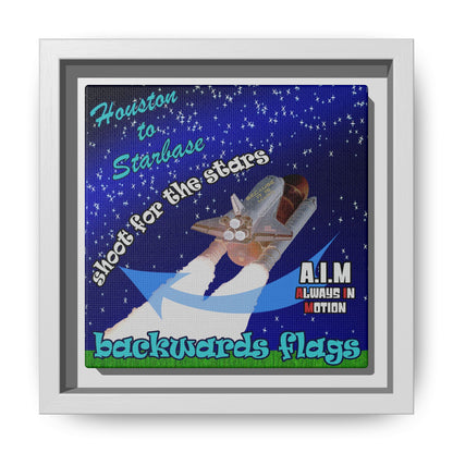 shoot for the stars - framed canvas art ('snoops' background)