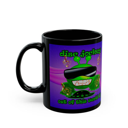 disc jockey - Black Mug (purple-pink wave)