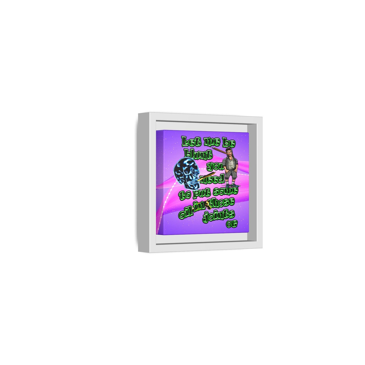 og - framed canvas art (purple-pink wave)