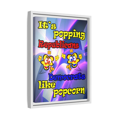 popping like popcorn - framed canvas art (grey-pink wave)