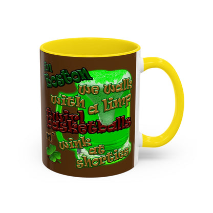 celtics logo - Accent Mug (brown)