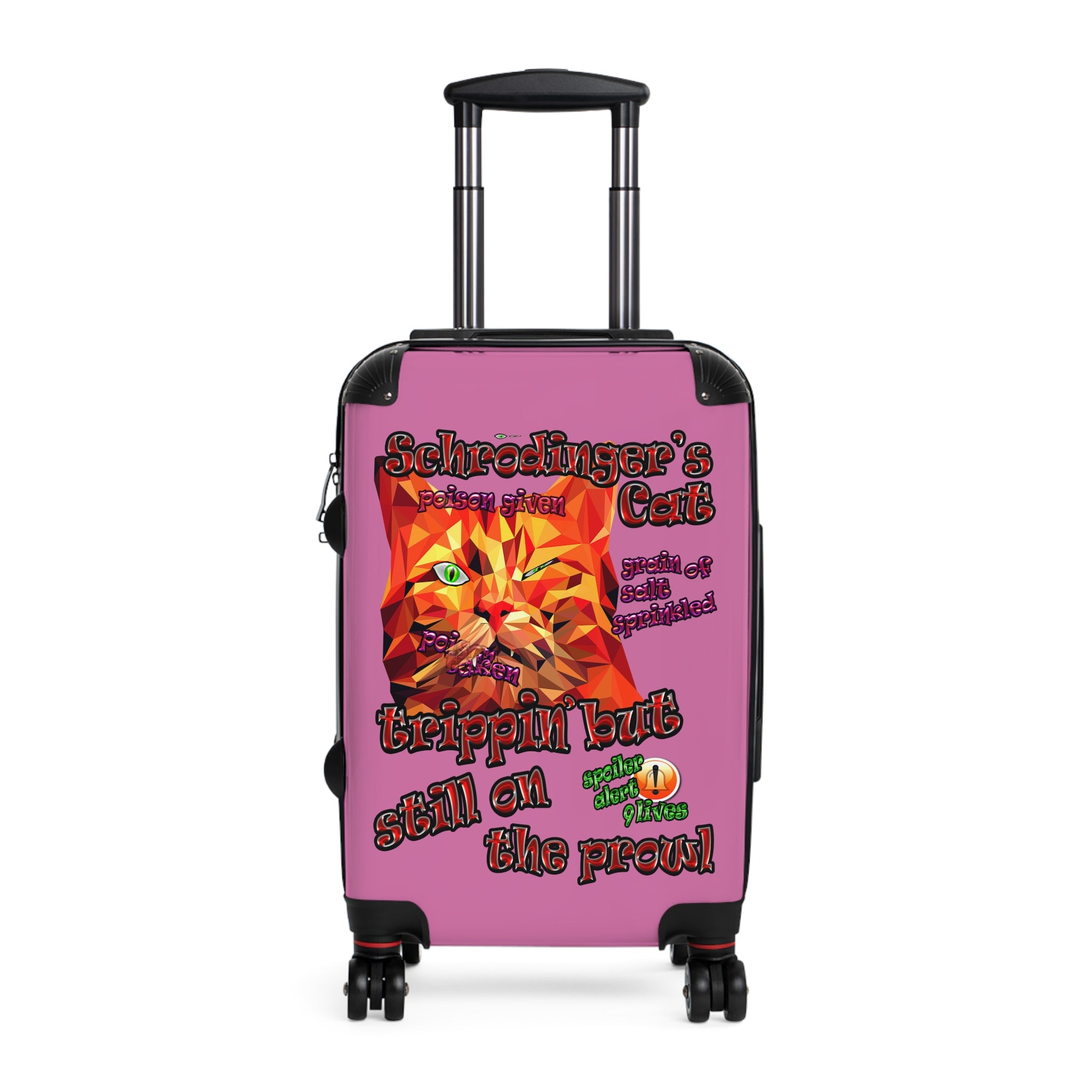 schrodinger's cat - suitcase (light pink)