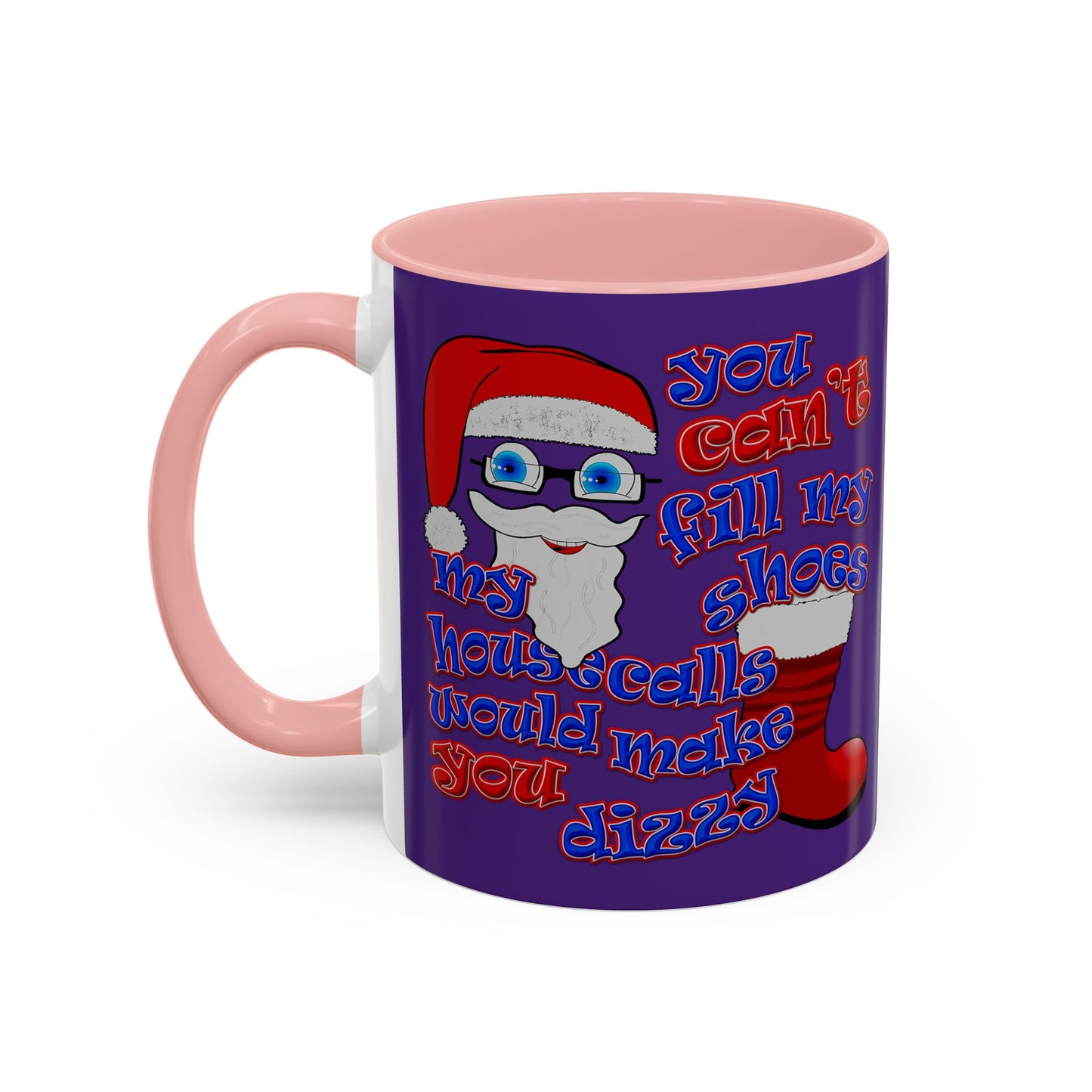santa's shoes - Accent Mug (purple)