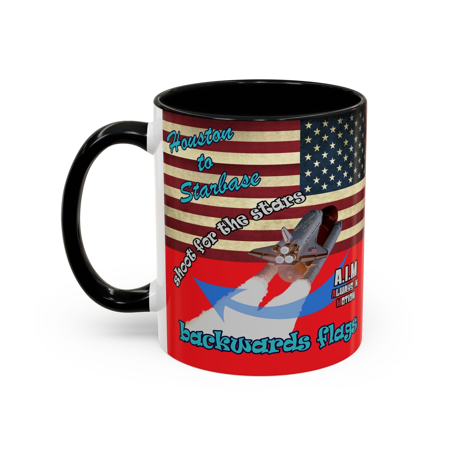 shoot for the stars - Accent Mug (red)