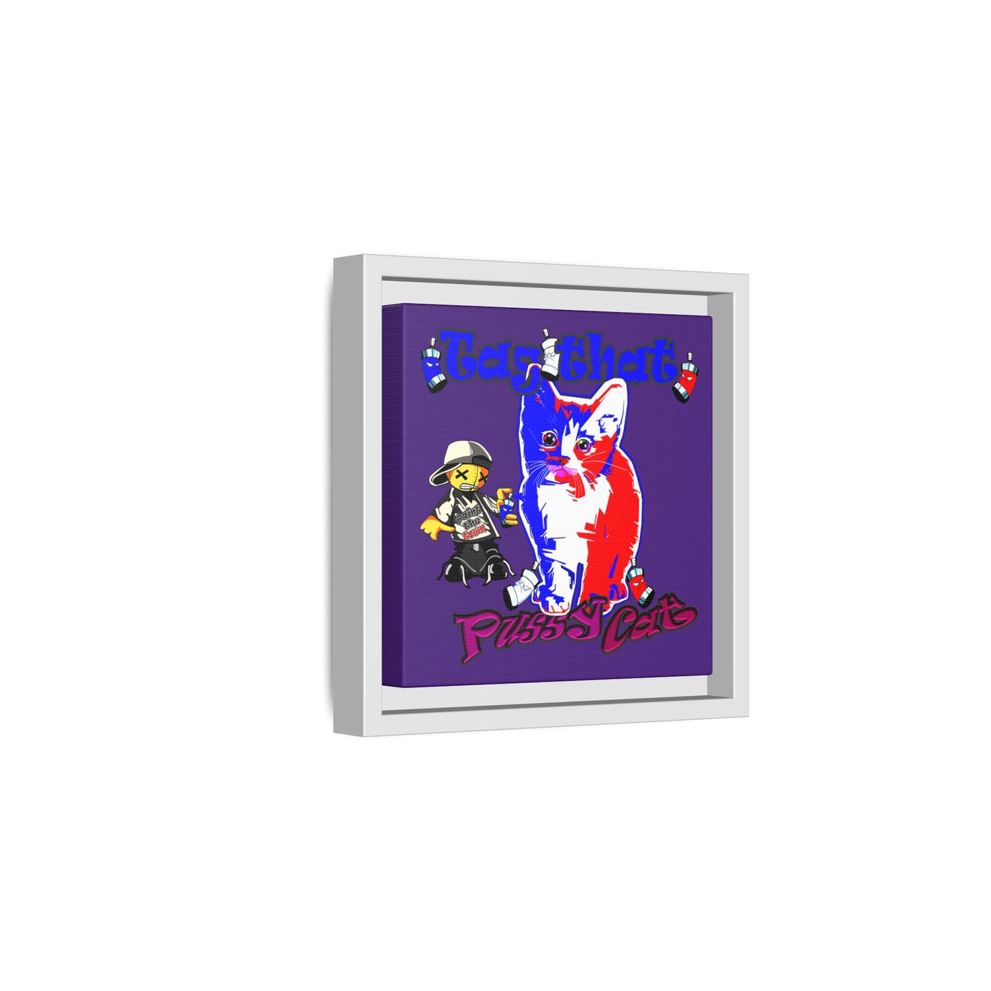 tag that - framed canvas art (purple)