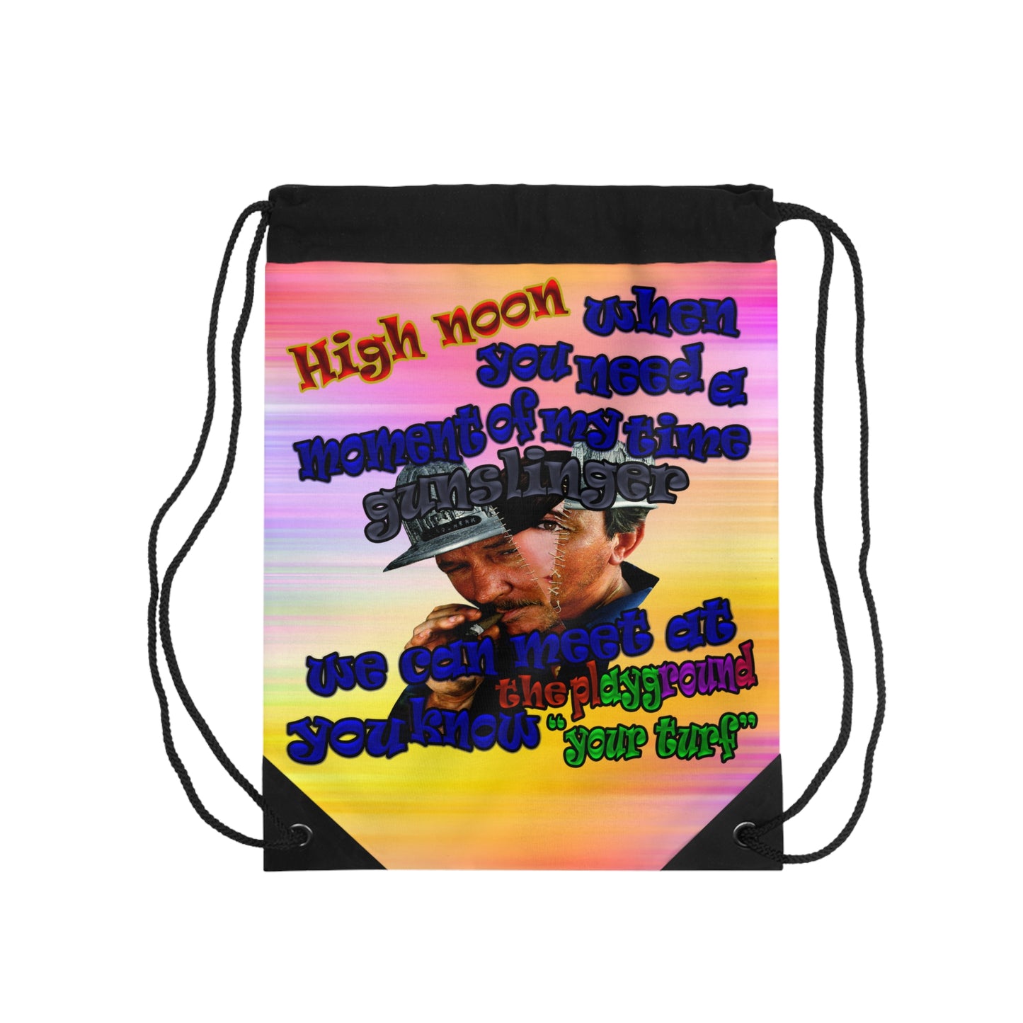 high noon - Drawstring Bag (color blur)
