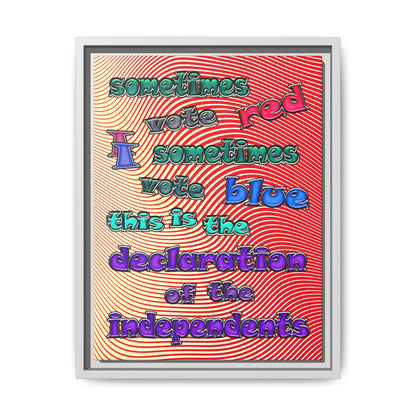 declaration of the independents - framed canvas art (yellow-orange wave)