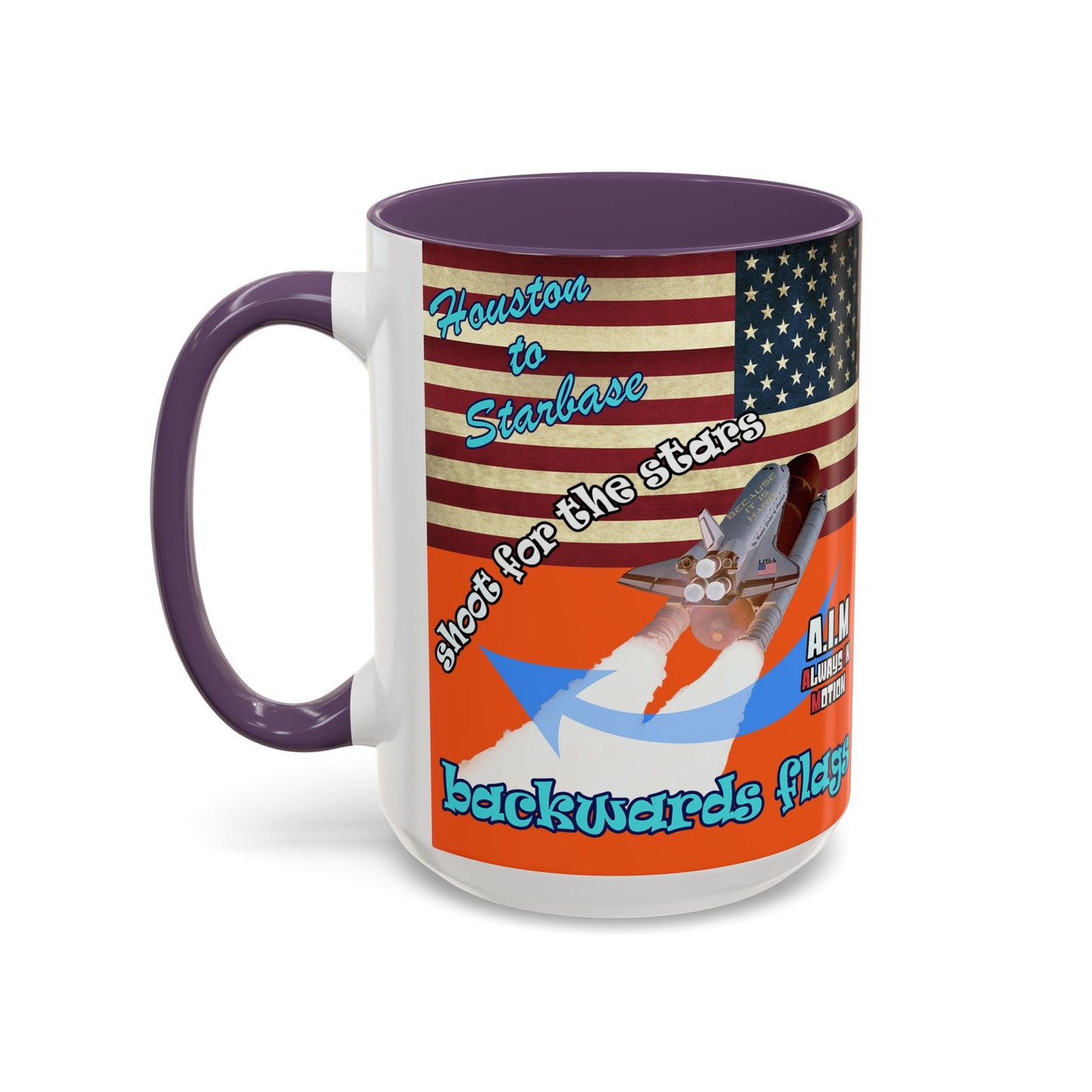 shoot for the stars - Accent Mug (orange)