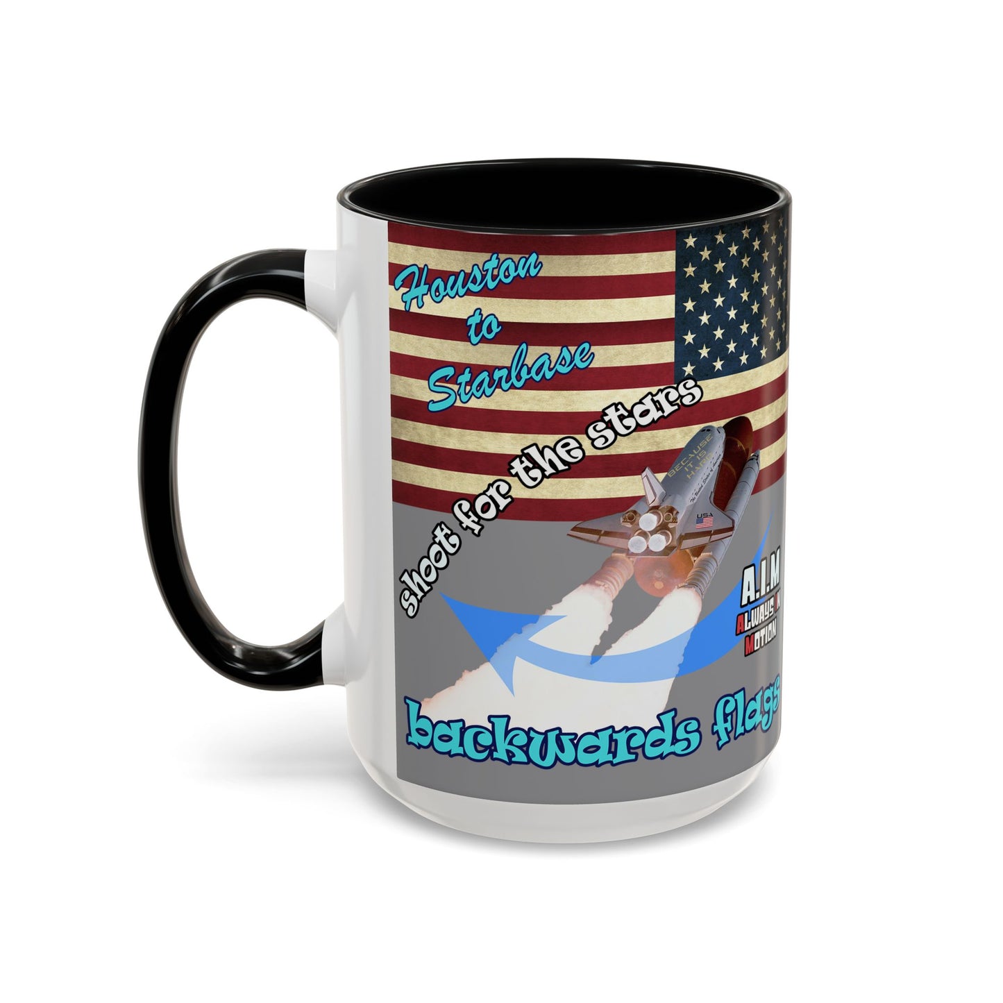 shoot for the stars - Accent Mug (grey)