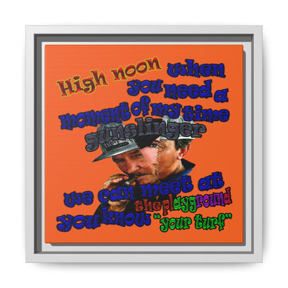 high noon - framed canvas art (orange)