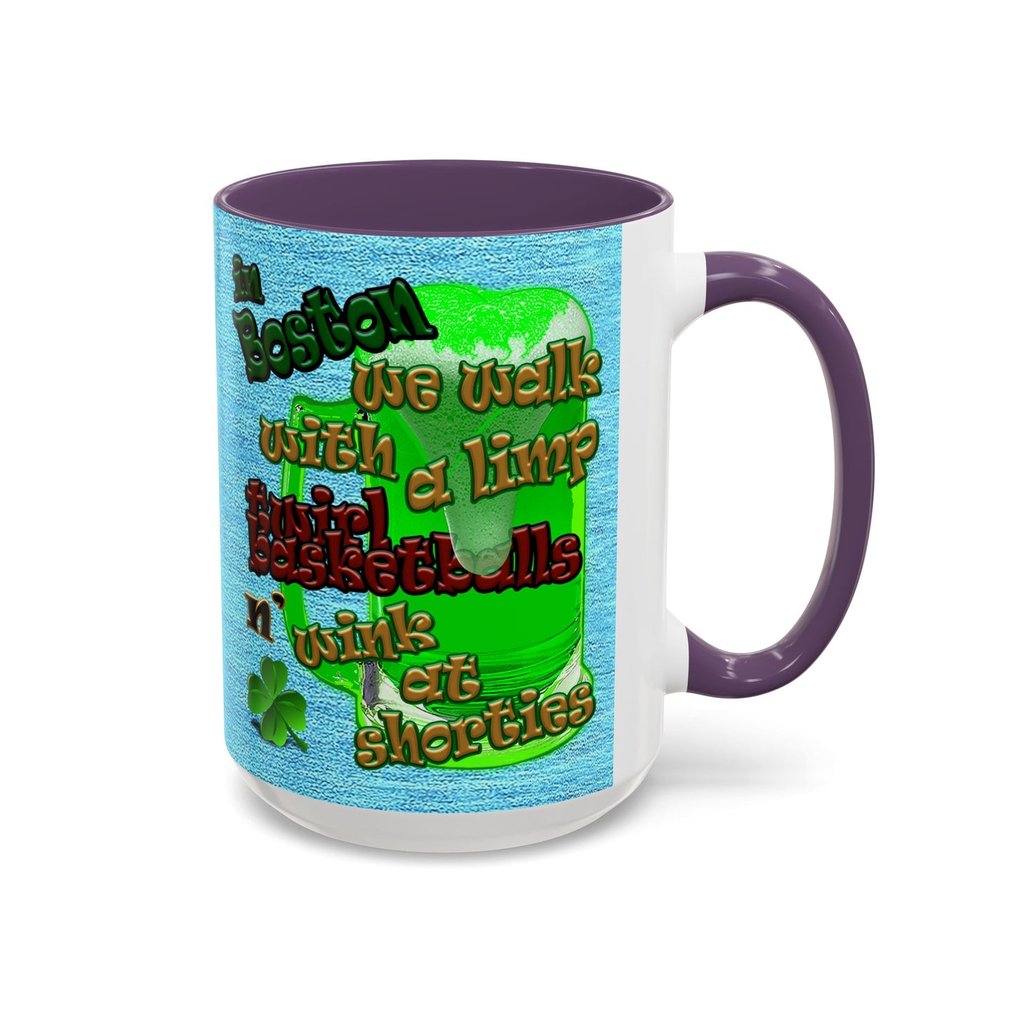 celtics logo - Accent Mug (faded blue)