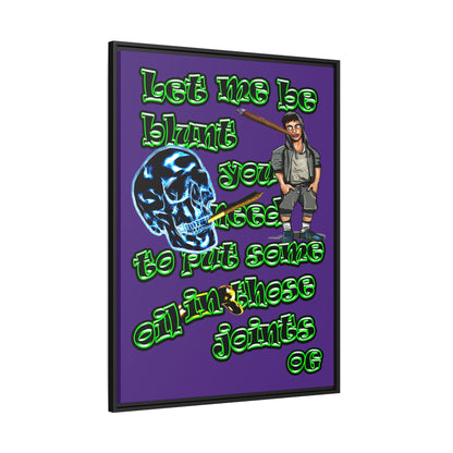og - framed canvas art (purple)
