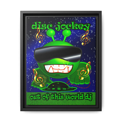 disc jockey - framed canvas art ('snoops' background)