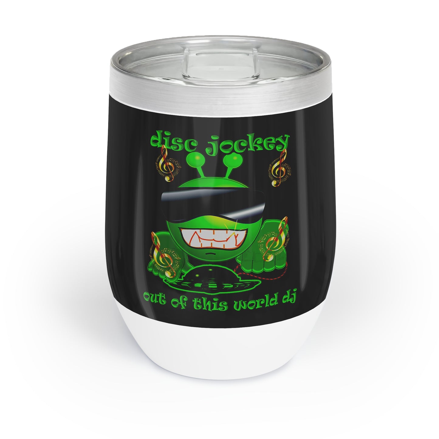 disc jockey - Chill Wine Tumbler (black)