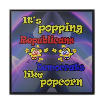 popping like popcorn - framed canvas art (grey-pink wave)