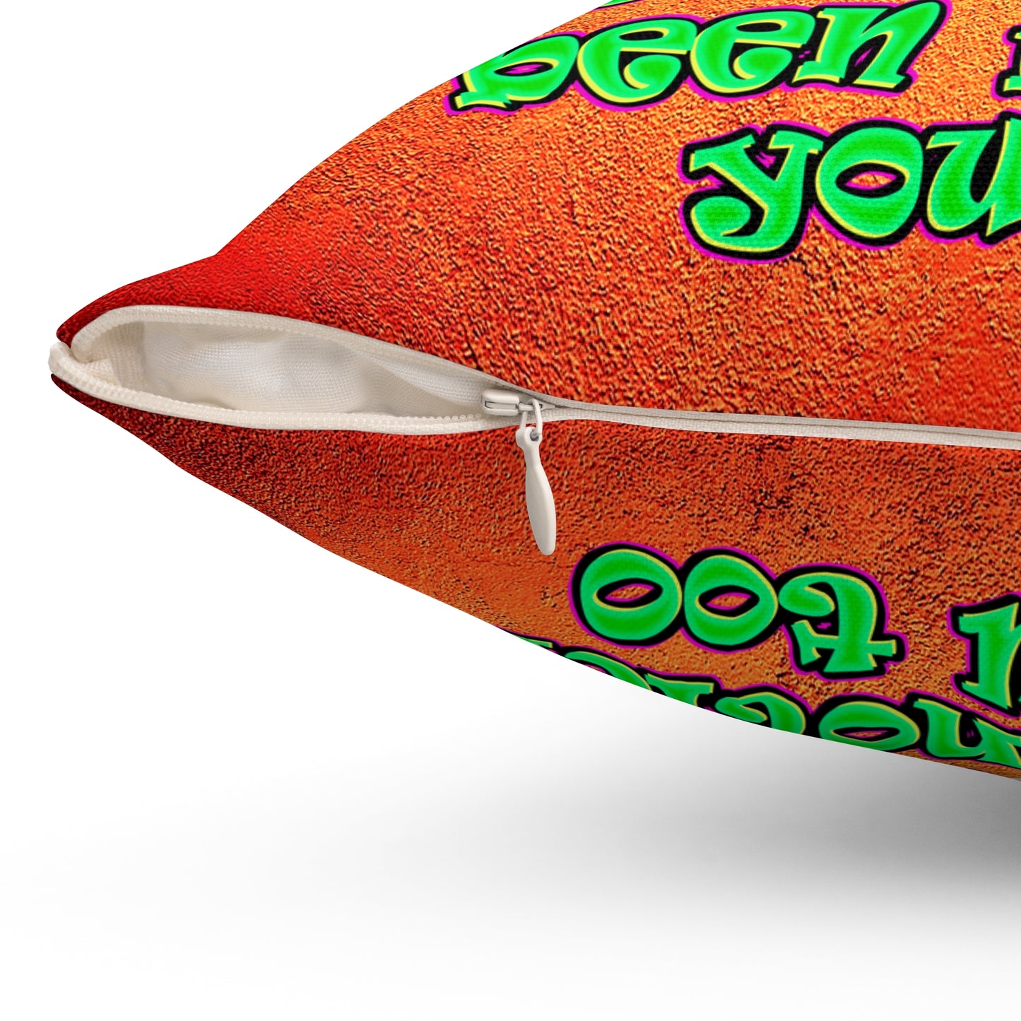 noticed you noticing - Spun Polyester Square Pillow - (burnt orange)