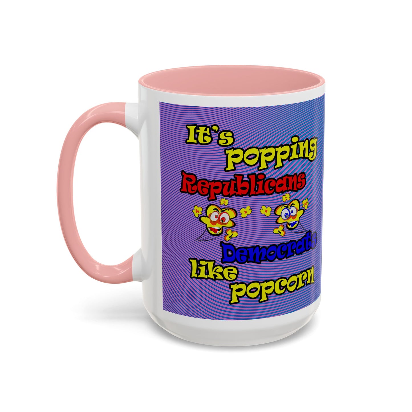 popping like popcorn - Accent Mug (light blue-purple wave)