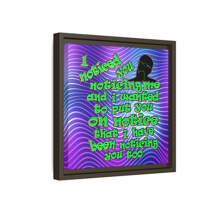 noticed you noticing - framed canvas art (purple wave)