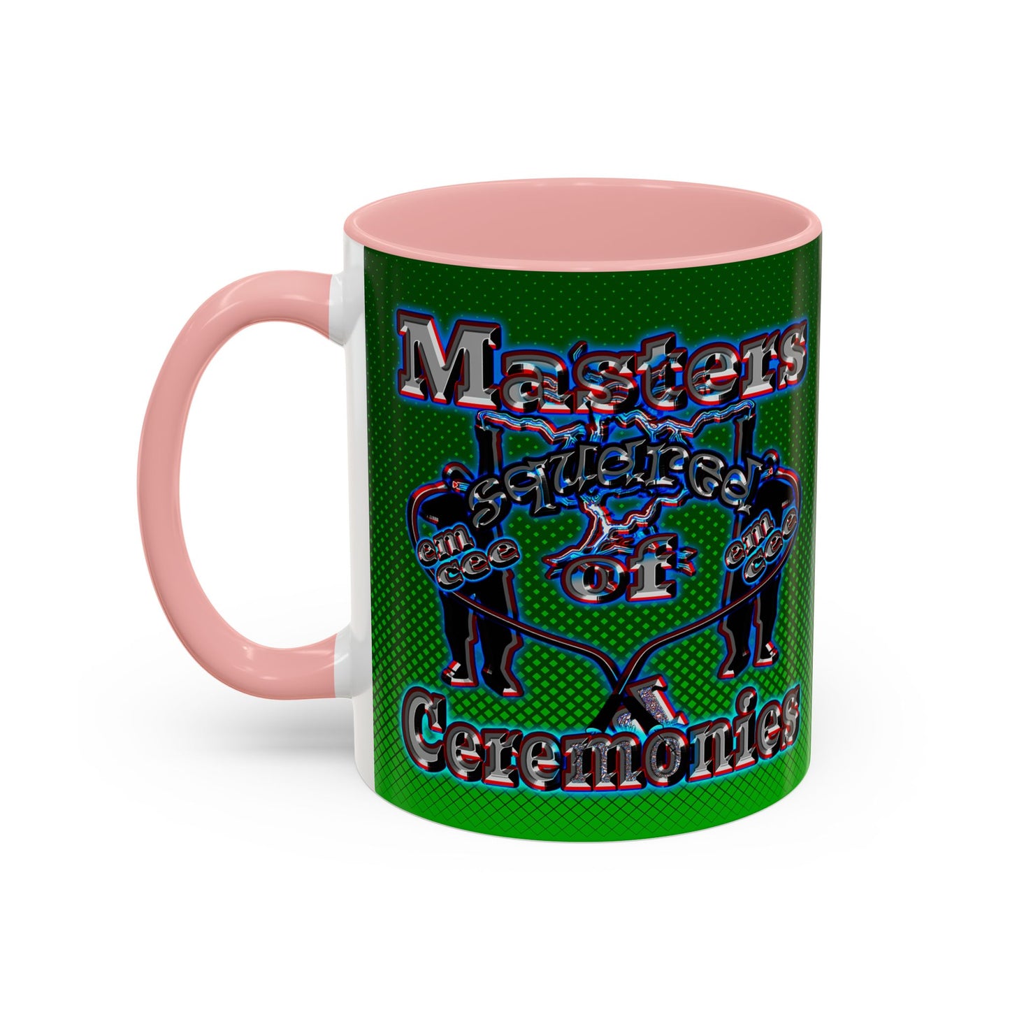 em cee squared - Accent Mug (logo green)