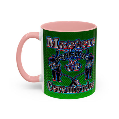 em cee squared - Accent Mug (logo green)