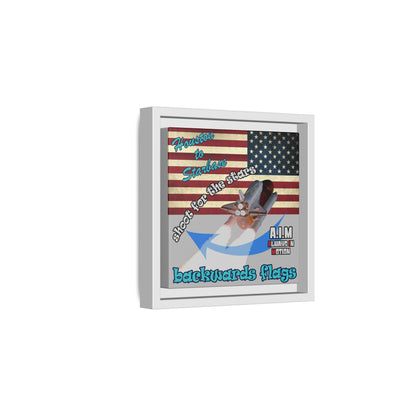 shoot for the stars - framed canvas art (light grey)
