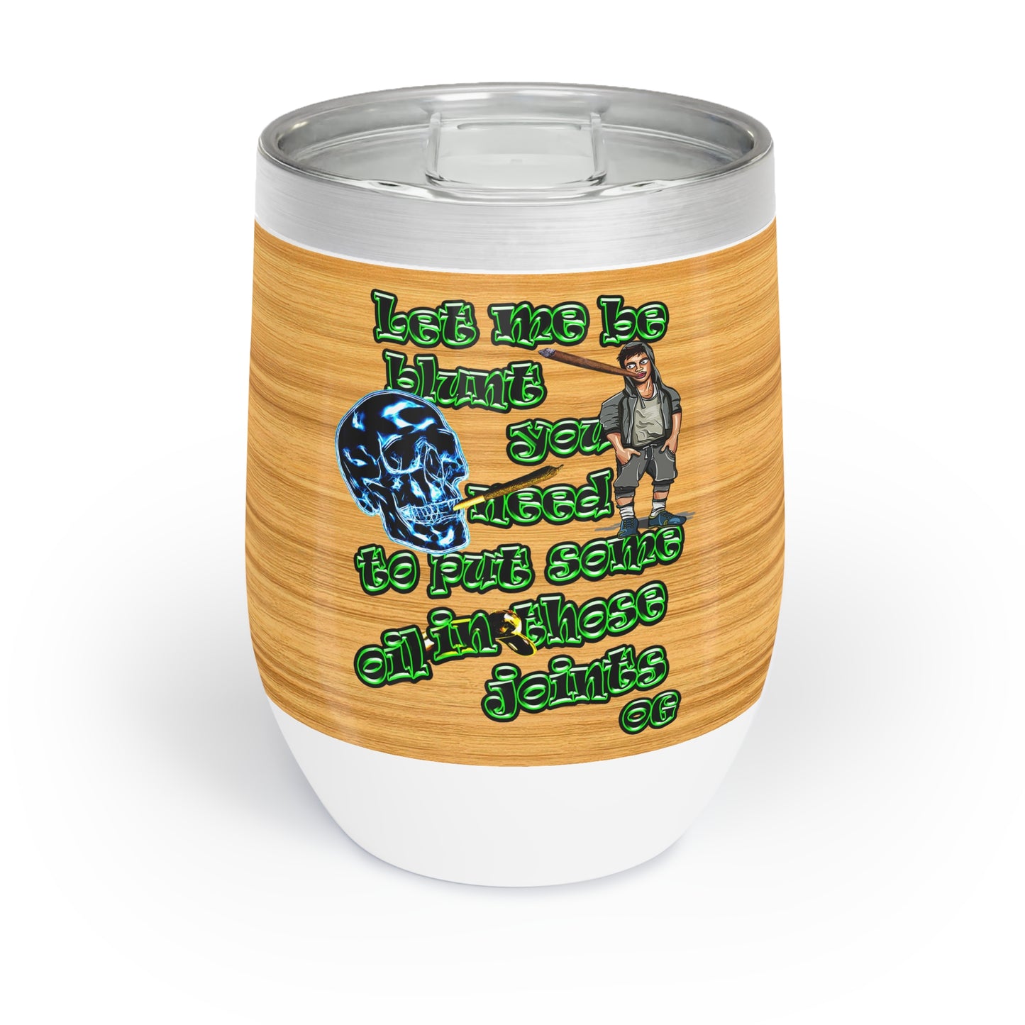 og - Chill Wine Tumbler (butterscotch wood finish)